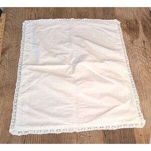 Lauren Ralph Lauren White European Euro One Pillow Sham Embroidered Highfields